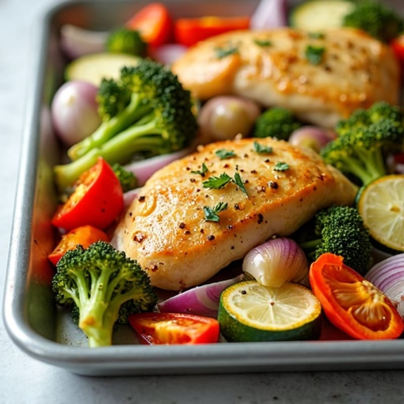 Sheet Pan Lemon Herb Chicken with Crispy Roasted Vegetables