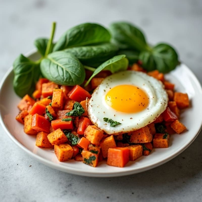 Protein-Packed Sweet Potato Hash with Eggs