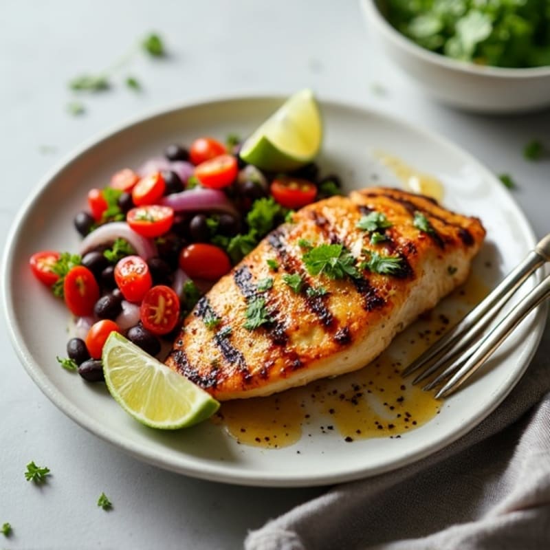 Cilantro-Lime Grilled Chicken with Black Bean Salsa