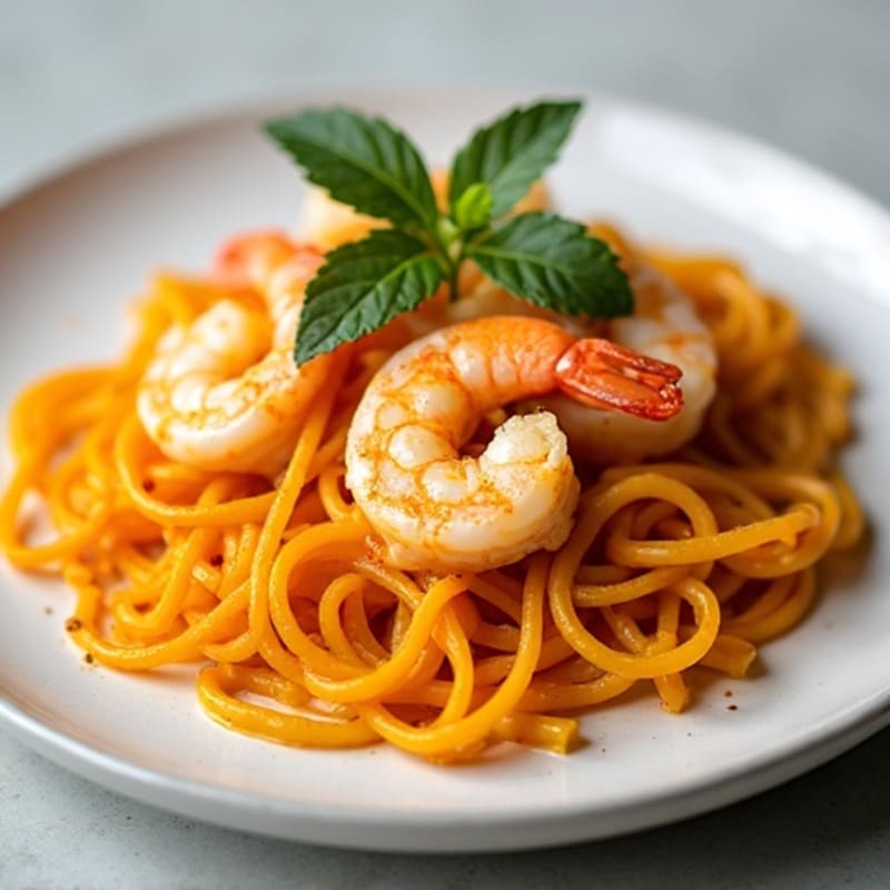 Creamy Chipotle Shrimp with Butternut Squash Fettuccine