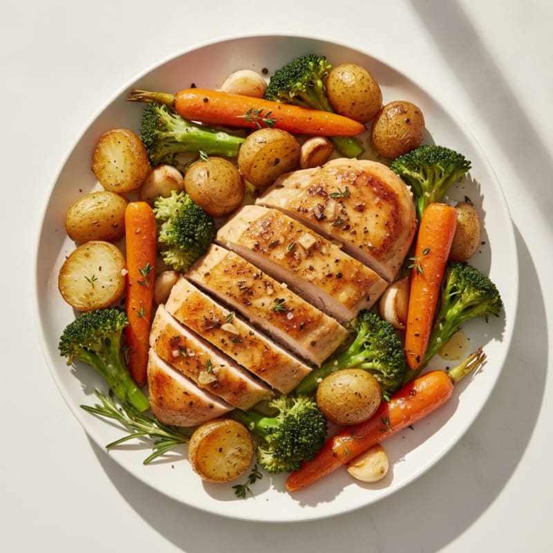 Garlic Herb Roasted Chicken with Vegetables