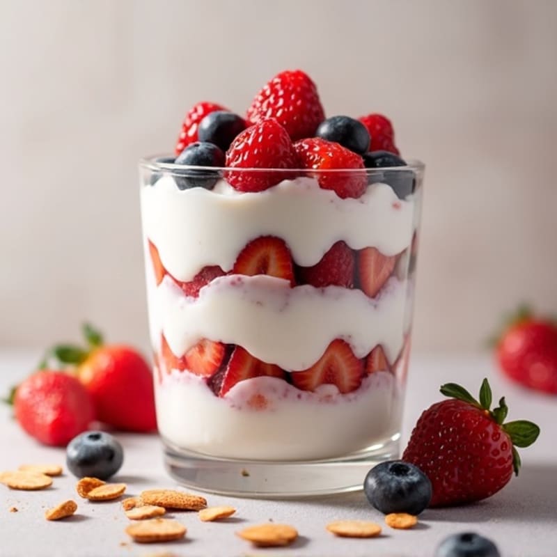 Greek Yogurt Protein Parfait with Mixed Berries
