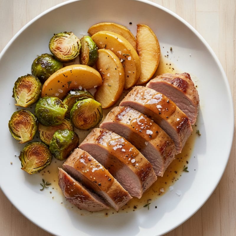 Maple-Glazed Pork Tenderloin with Roasted Apples