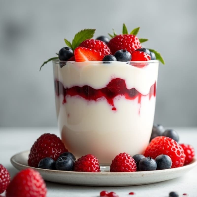 Creamy Greek Yogurt Protein Parfait with Mixed Berries