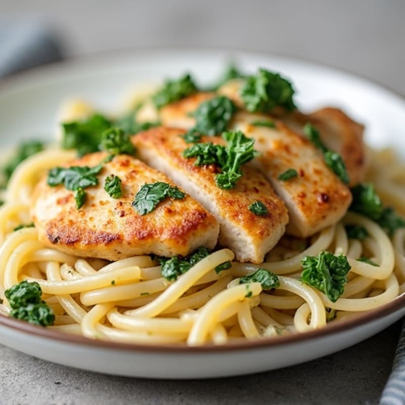 Creamy Chicken Carbonara with Spinach