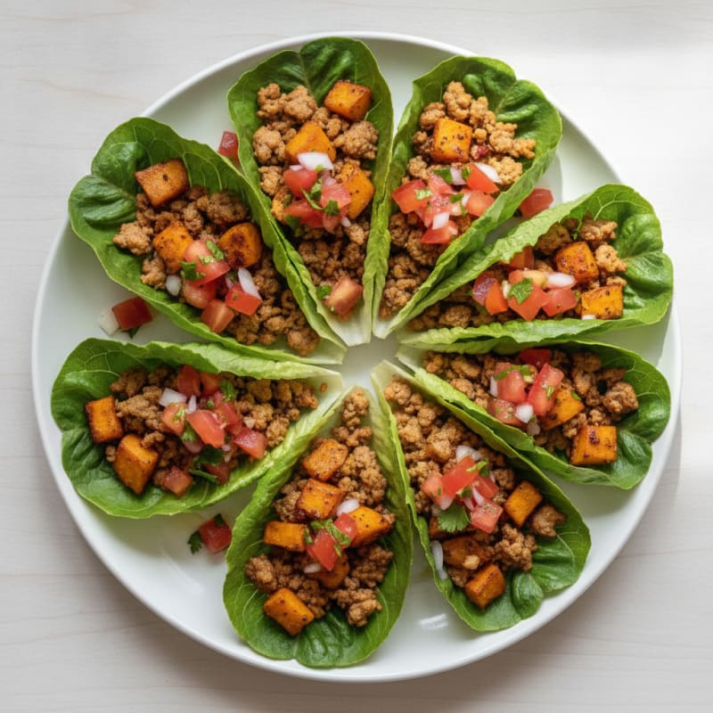 Sweet Potato Ground Turkey Tacos