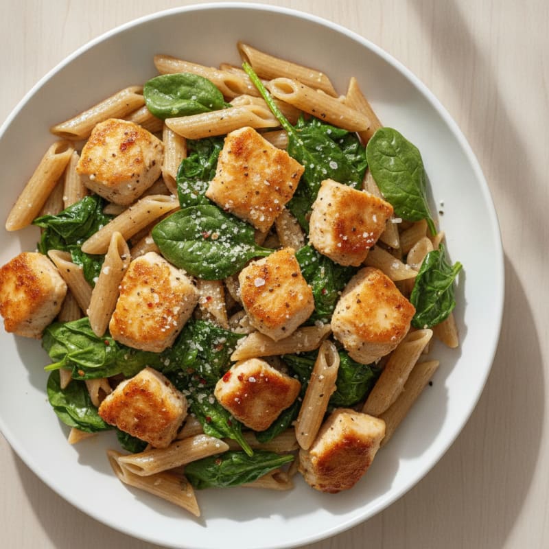 Garlic Chicken Spinach Penne