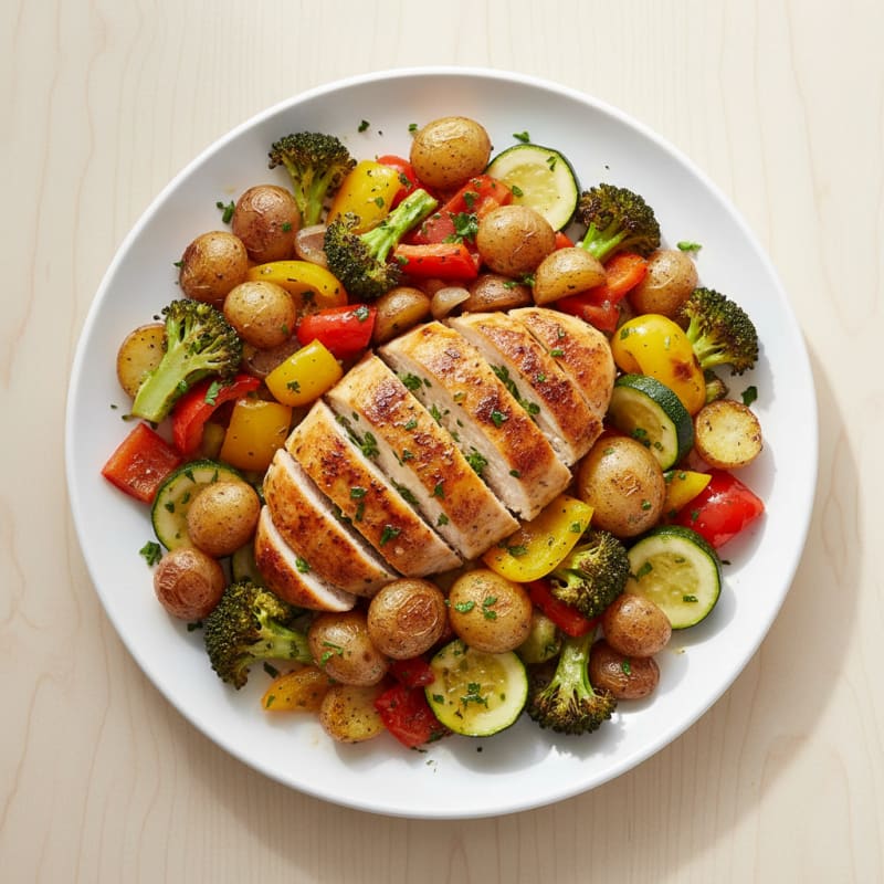 Sheet Pan Lemon Herb Chicken and Veggies