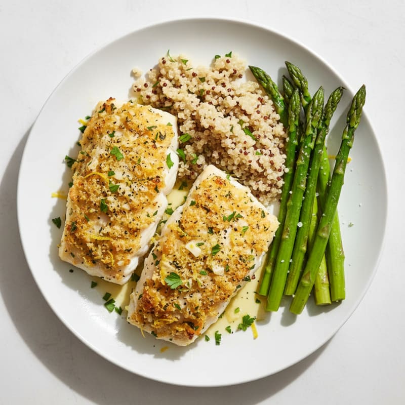 Zesty Lemon Herb Baked Cod