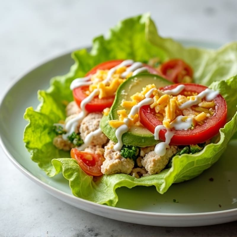 Creamy Avocado Turkey Lettuce Wrap