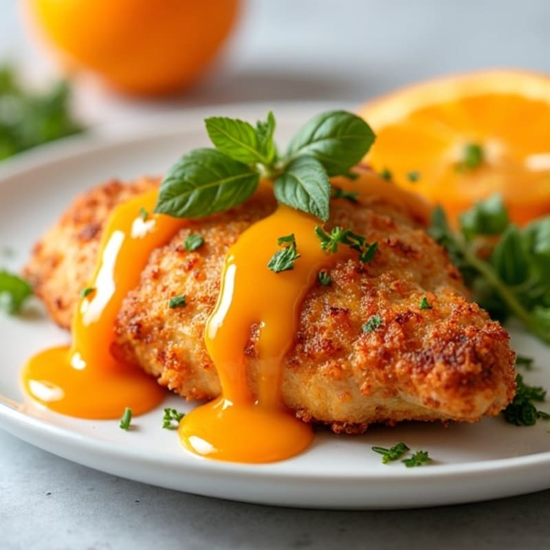 Crispy Baked Chicken with Sticky Orange Sauce