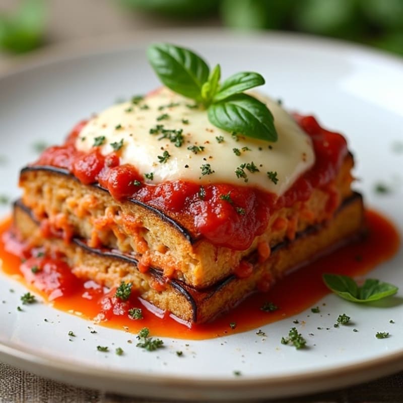 Healthy Baked Eggplant Parmesan