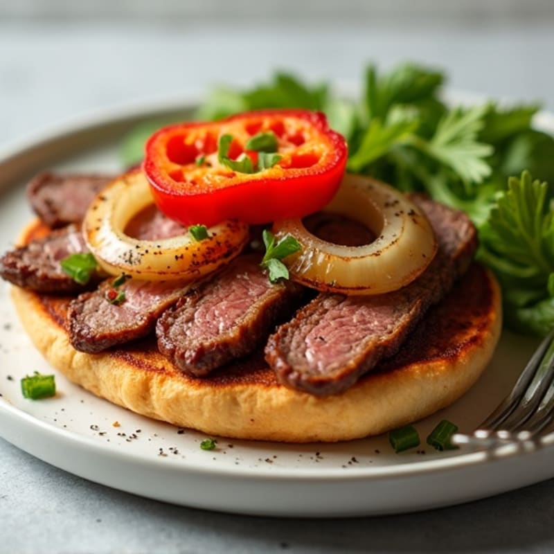 Lean Sirloin Philly with Bell Peppers and Onions