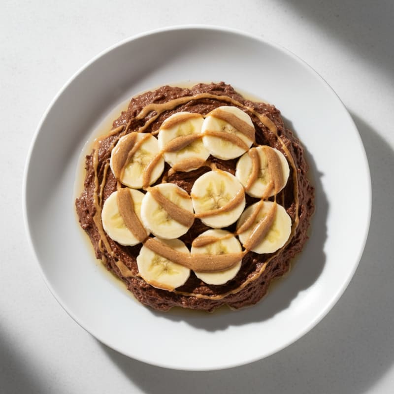 Silky Chocolate Protein Pudding with Sliced Bananas