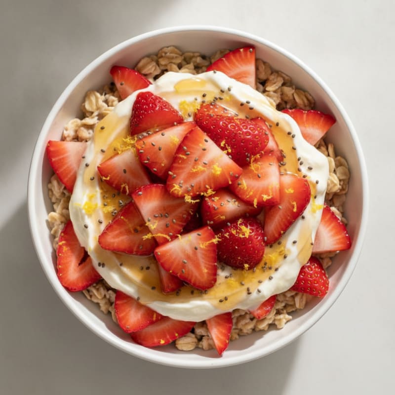 Strawberry Shortcake Overnight Oats