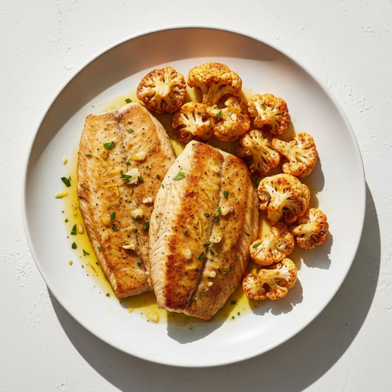Seared Tilapia with Roasted Cauliflower