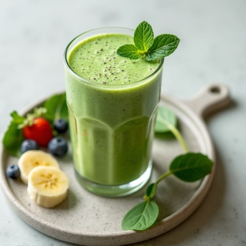 Creamy Green Spinach and Fruit Smoothie