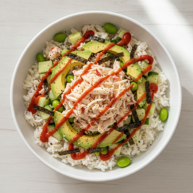 Imitation Crab California Roll Bowl