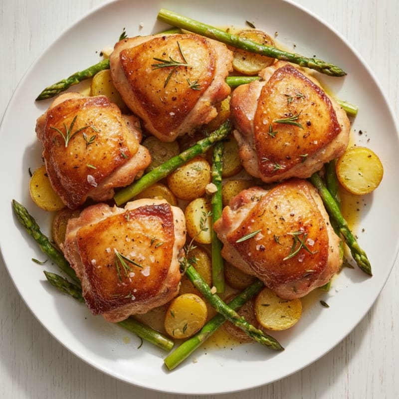 Lemon Herb Roasted Chicken Thighs