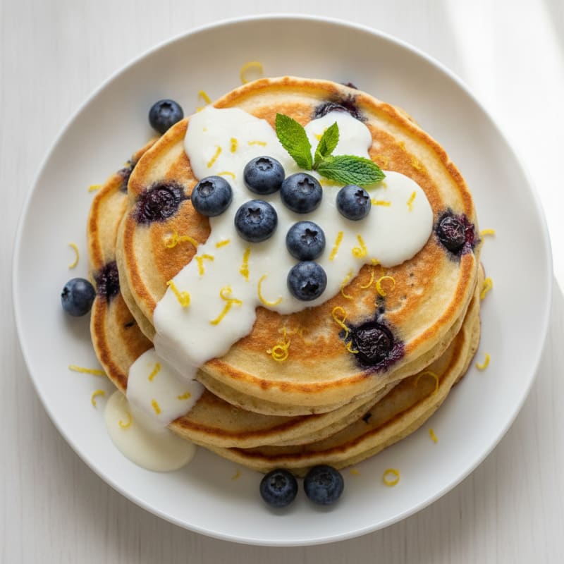 Blueberry-Lemon Ricotta Pancakes