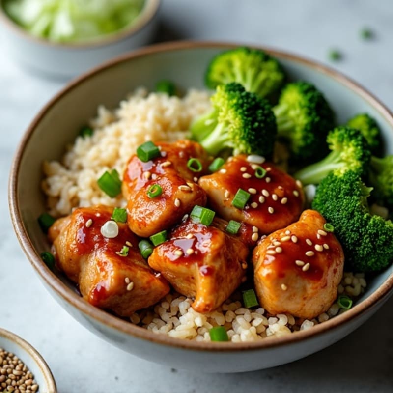 Sticky Ginger-Garlic Teriyaki Chicken Bowl