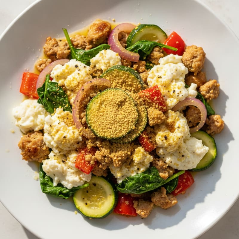 Turkey Egg White Savory Dinner Bowl