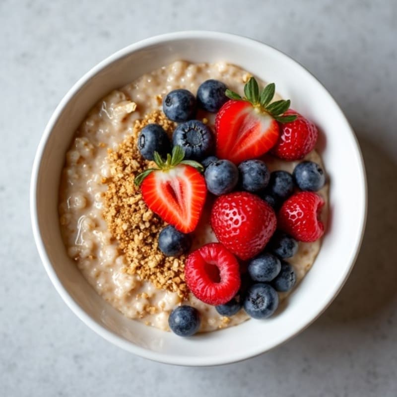 Creamy Protein Oatmeal with Fresh Berries