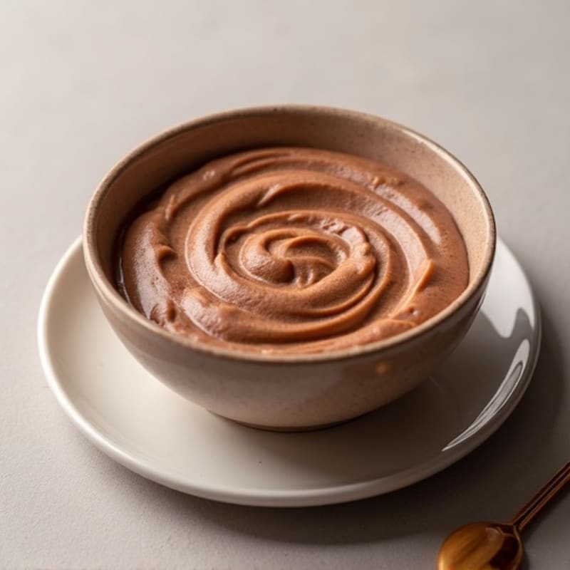 Silky Chocolate Protein Pudding with Almond Butter Swirl