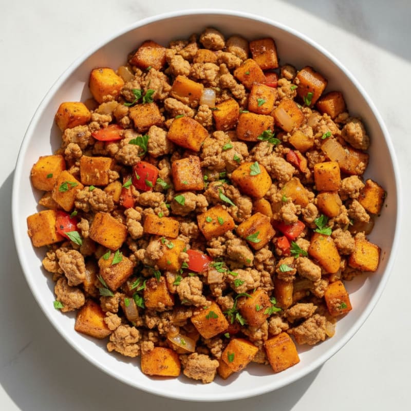 Turkey Mince Sweet Potato Hash