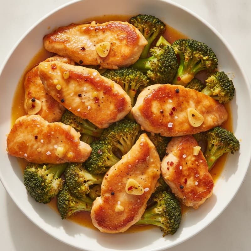 Pan-Seared Orange Chicken with Broccoli