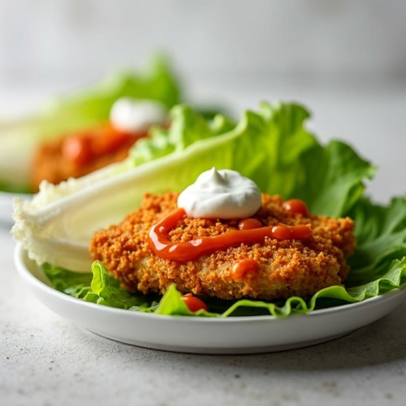 Crispy Buffalo Chicken Lettuce Wraps