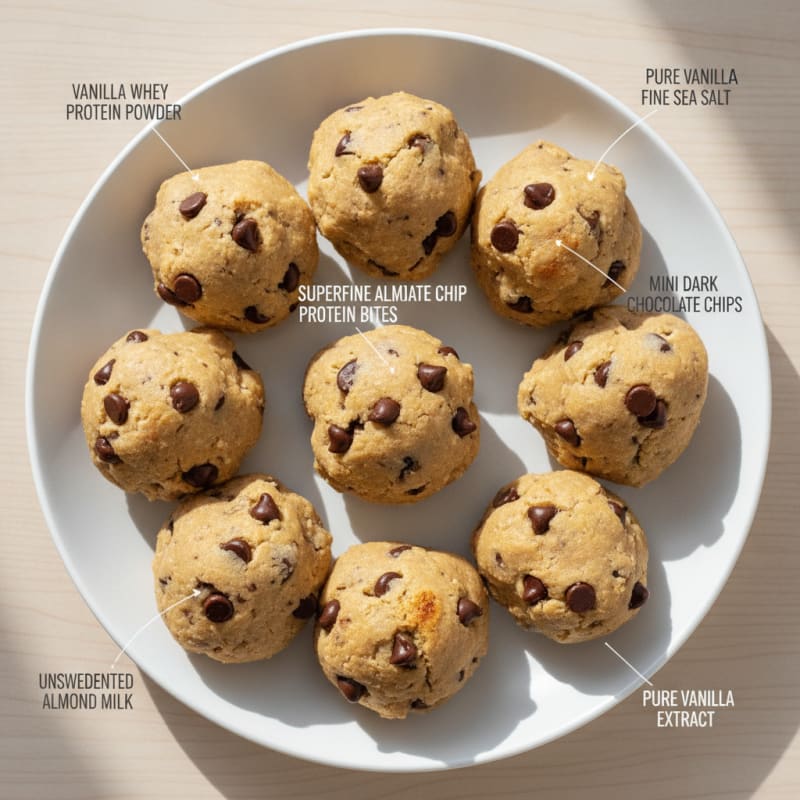 No-Bake Chocolate Chip Protein Bites