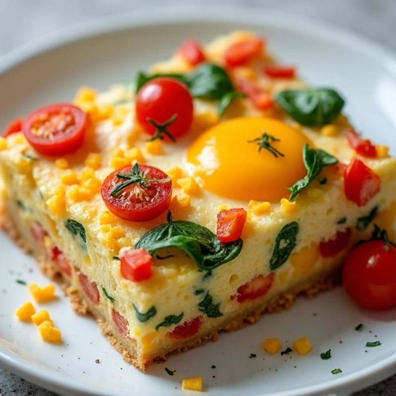 Cheesy Vegetable Egg Bake