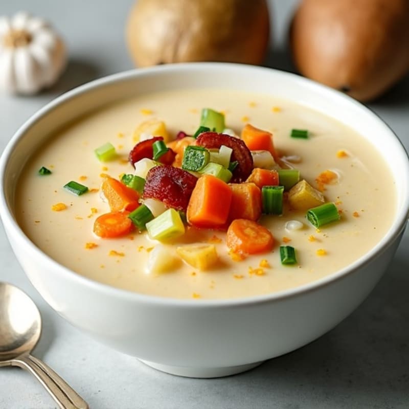 Healthy Creamy Baked Potato Soup