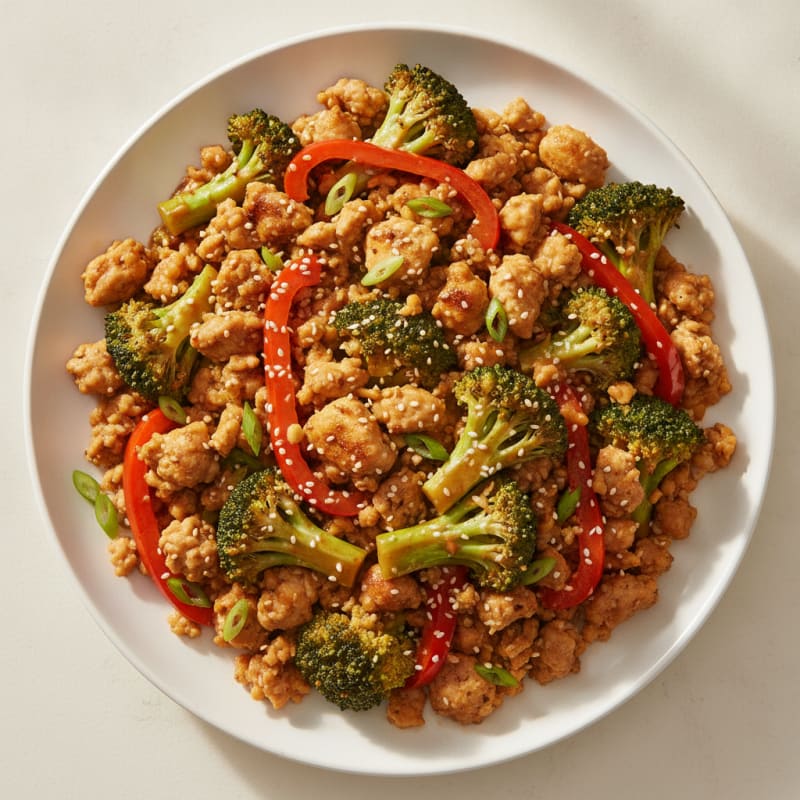 Ground Chicken and Broccoli Stir-Fry