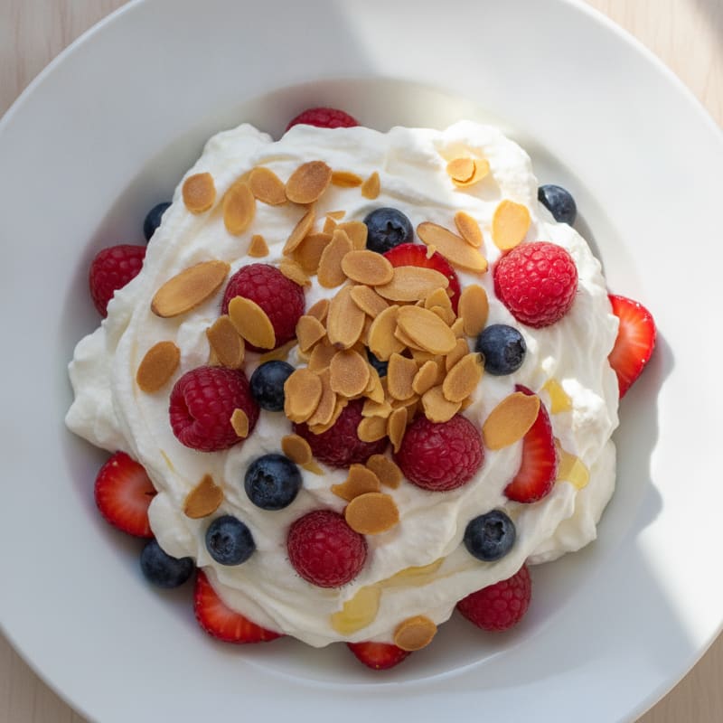 Silky Greek Yogurt Protein Mousse with Mixed Berries