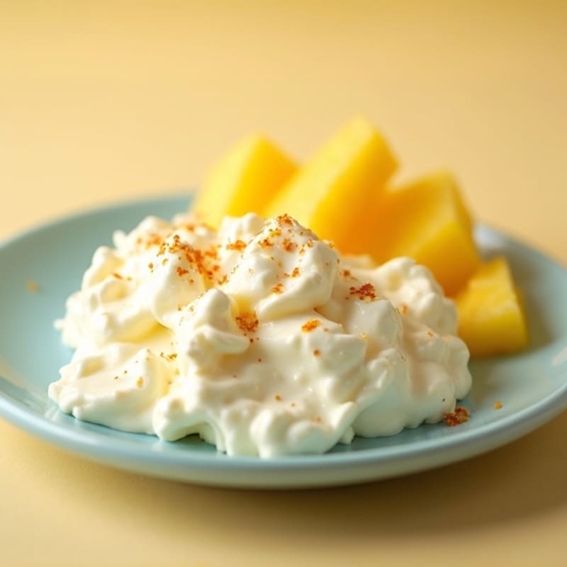 Low-Fat Cottage Cheese with Fresh Pineapple