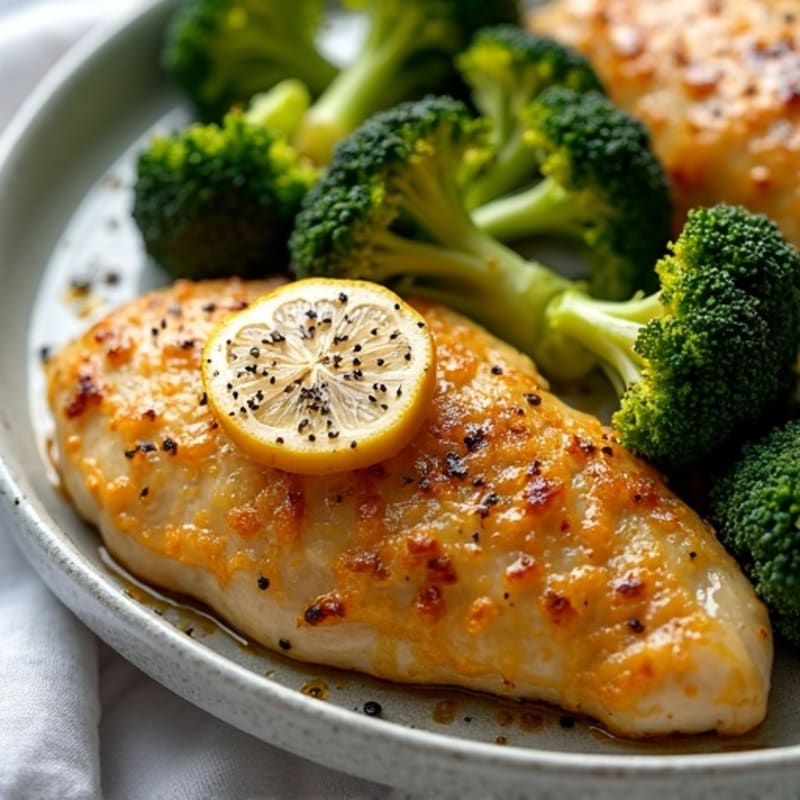 Sheet Pan Lemon Garlic Chicken with Roasted Broccoli