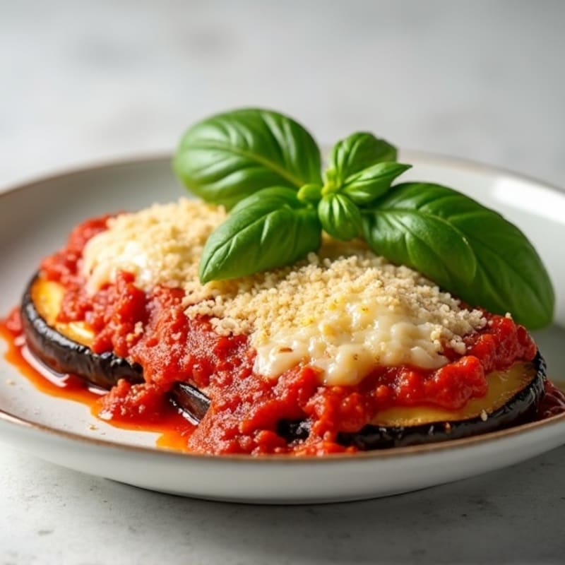 Healthy Baked Eggplant Parmesan
