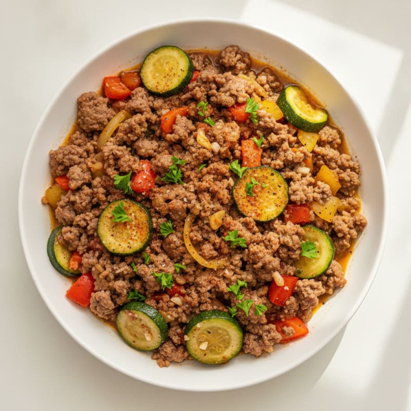 Hearty Ground Beef and Vegetable Skillet