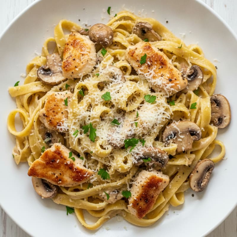 Truffle Mushroom Tagliatelle with Parmesan