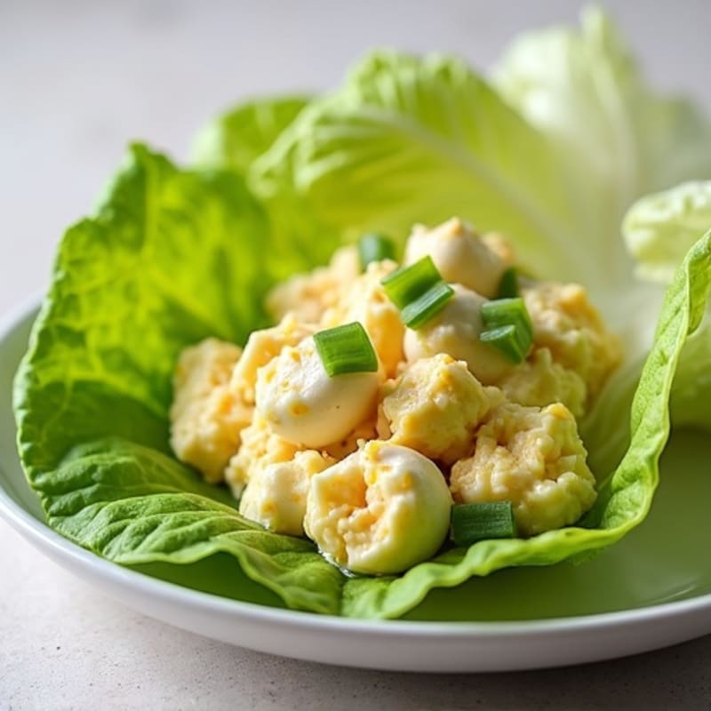 Creamy Egg Salad Lettuce Wraps