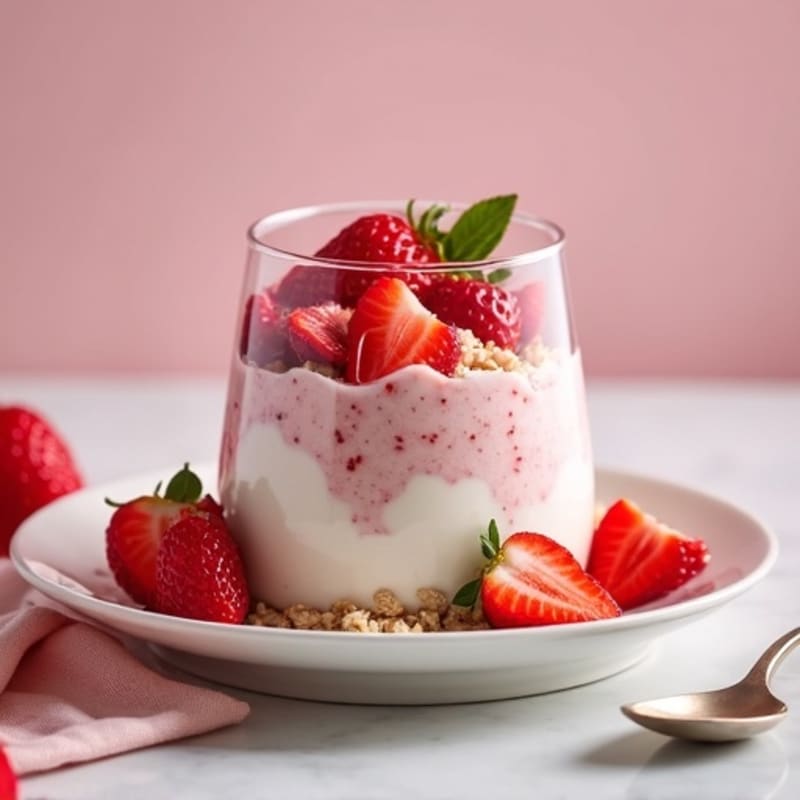 Protein-Packed Strawberry Shortcake Overnight Oats