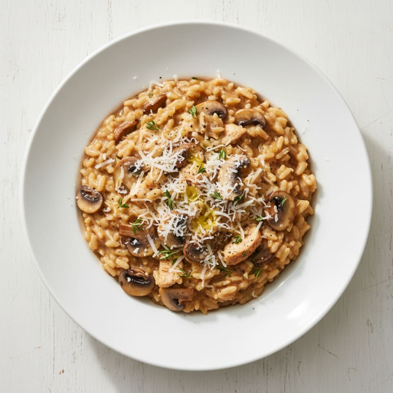 Creamy Mushroom Risotto with Parmesan