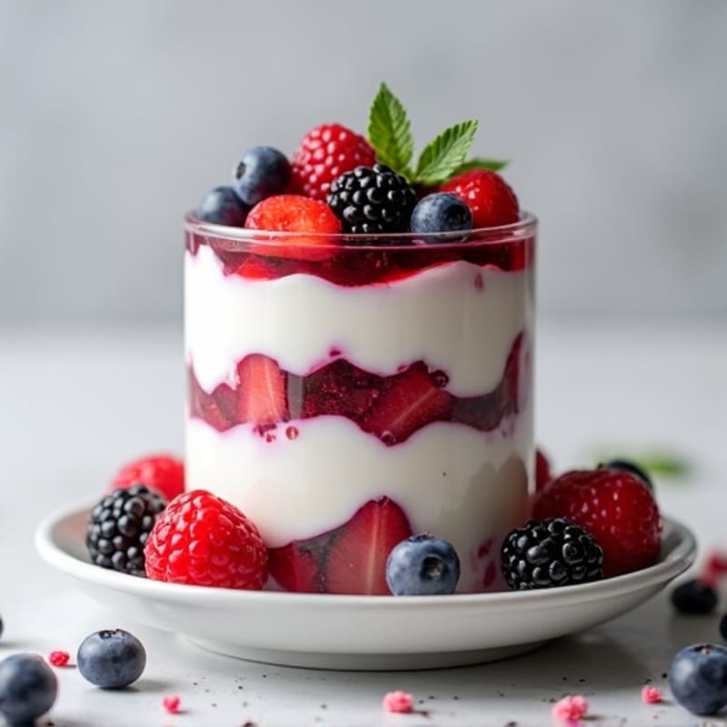 Creamy Greek Yogurt and Mixed Berry Protein Parfait