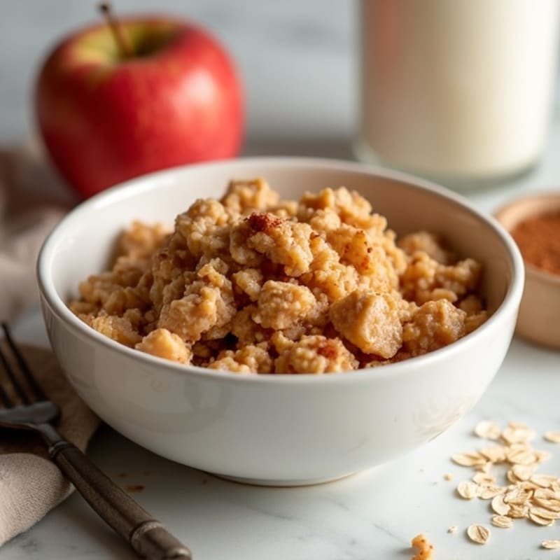 Baked Cinnamon Apple Protein Oatmeal