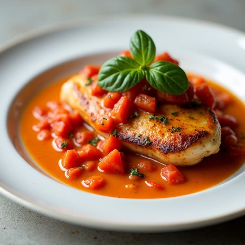 Roasted Chicken with Creamy Spiced Tomato Sauce