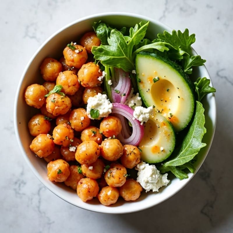 Crispy Mediterranean Chickpea Bowl
