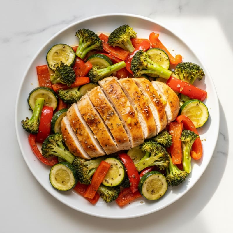 Lemon Herb Roasted Chicken and Veggies