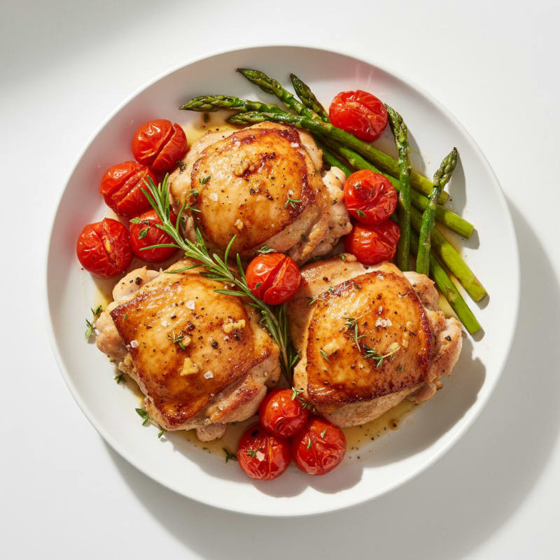 Garlic Herb Roasted Chicken Thighs
